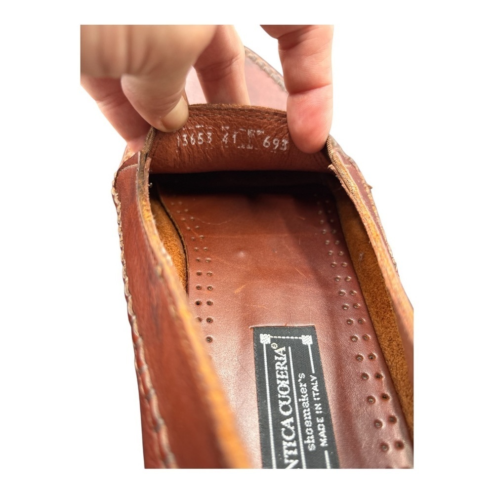 🇮🇹Antica Cuoieria Italian Leather Loafers – Men’s Size 41 (US 8) – Made in Italy - Picture 9 of 10